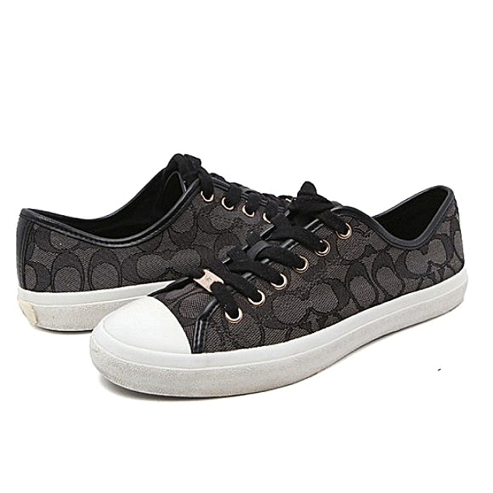 COACH Empire Outline C/Nap Signature Logo Lace Up CC Sneakers EUC - Picture 2 of 14